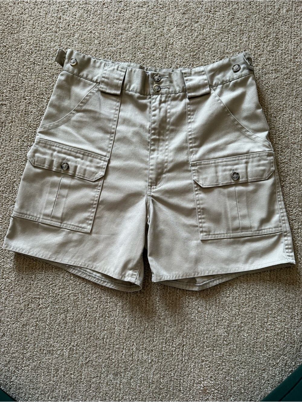 Vtg Tilley Endurables High Waist Khaki Cargo Shorts Safari Gorpcore Utility Tan